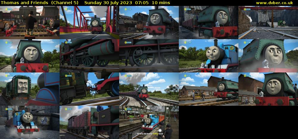 Thomas and Friends  (Channel 5) Sunday 30 July 2023 07:05 - 07:15