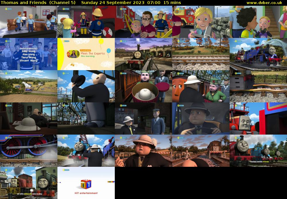 Thomas and Friends  (Channel 5) Sunday 24 September 2023 07:00 - 07:15