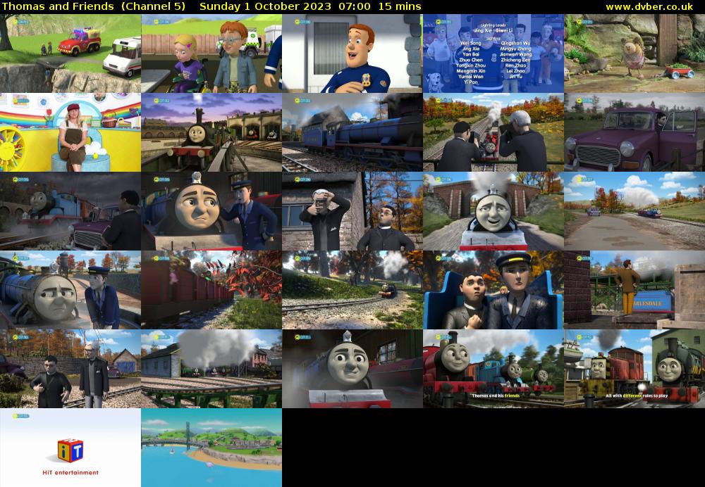 Thomas and Friends  (Channel 5) Sunday 1 October 2023 07:00 - 07:15