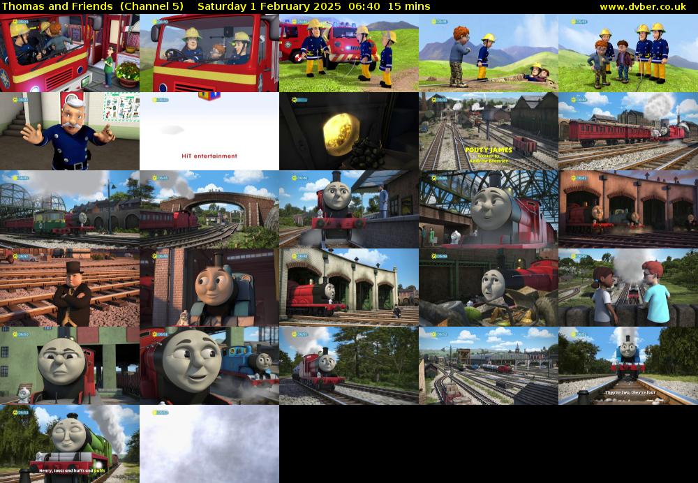 Thomas and Friends  (Channel 5) Saturday 1 February 2025 06:40 - 06:55