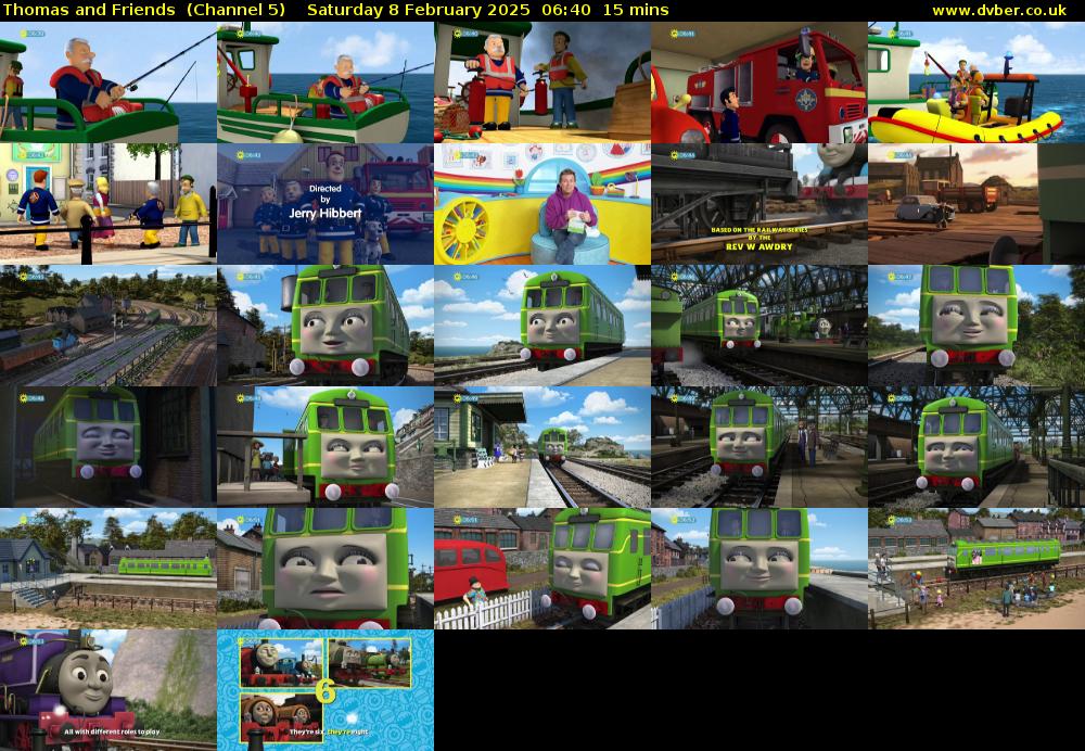 Thomas and Friends  (Channel 5) Saturday 8 February 2025 06:40 - 06:55