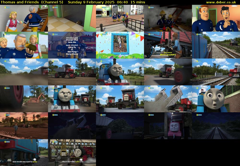 Thomas and Friends  (Channel 5) Sunday 9 February 2025 06:40 - 06:55