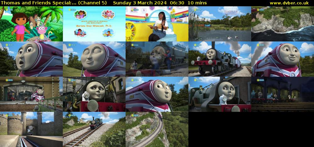 Thomas and Friends Special:... (Channel 5) Sunday 3 March 2024 06:30 - 06:40