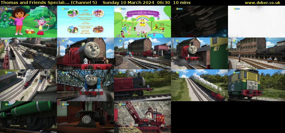 Thomas and Friends Special:... (Channel 5) Sunday 10 March 2024 06:30 - 06:40