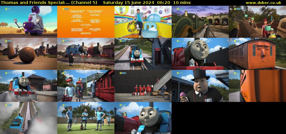 Thomas and Friends Special:... (Channel 5) Saturday 15 June 2024 06:20 - 06:30
