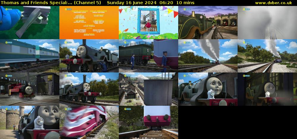 Thomas and Friends Special:... (Channel 5) Sunday 16 June 2024 06:20 - 06:30