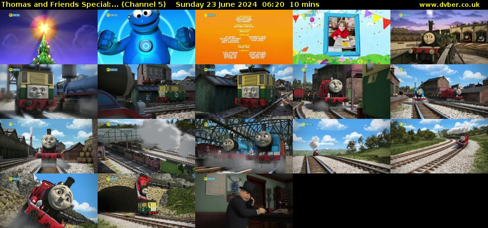 Thomas and Friends Special:... (Channel 5) Sunday 23 June 2024 06:20 - 06:30