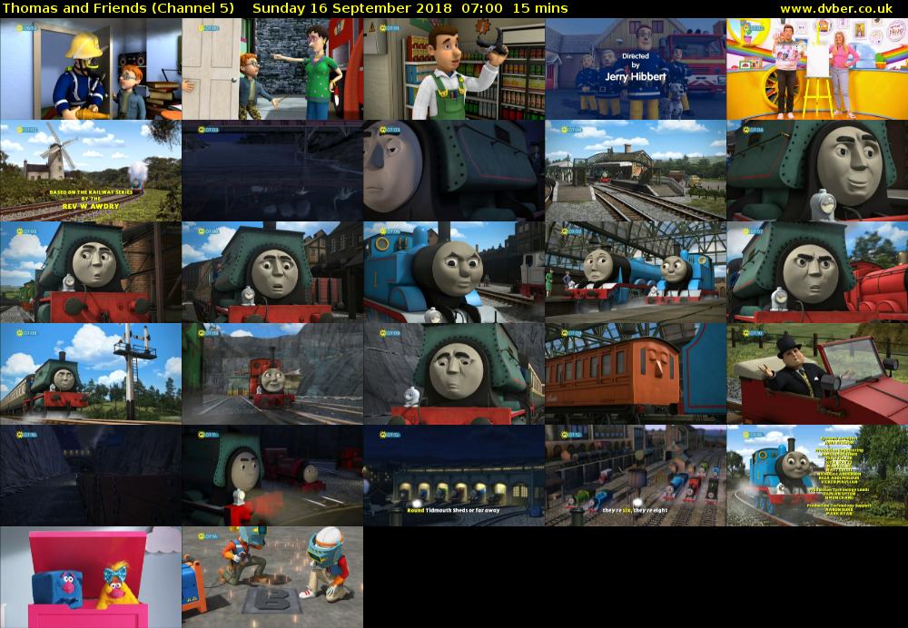 Thomas and Friends (Channel 5) Sunday 16 September 2018 07:00 - 07:15