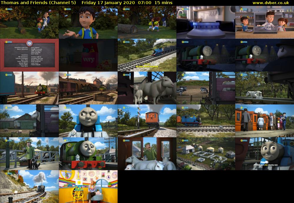 Thomas and Friends (Channel 5) Friday 17 January 2020 07:00 - 07:15