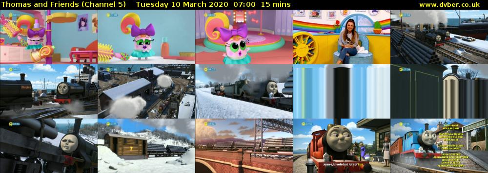 Thomas and Friends (Channel 5) Tuesday 10 March 2020 07:00 - 07:15