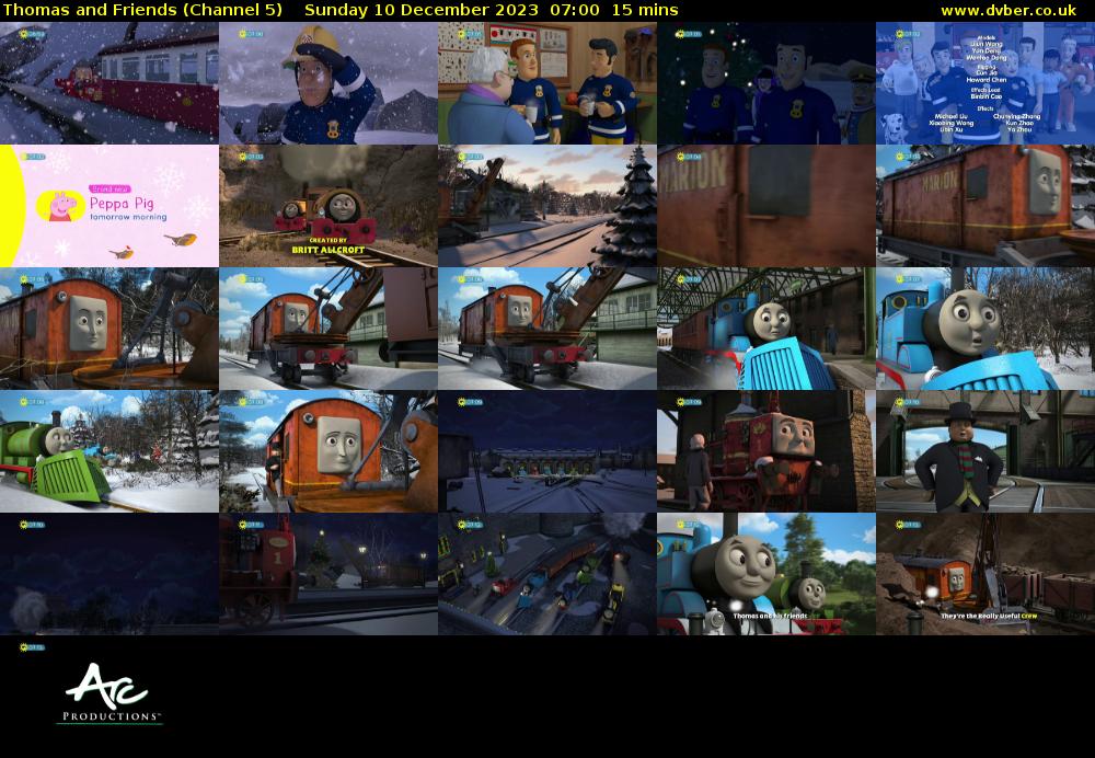 Thomas and Friends (Channel 5) Sunday 10 December 2023 07:00 - 07:15
