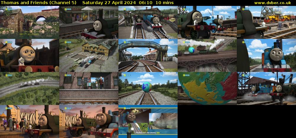 Thomas and Friends (Channel 5) Saturday 27 April 2024 06:10 - 06:20