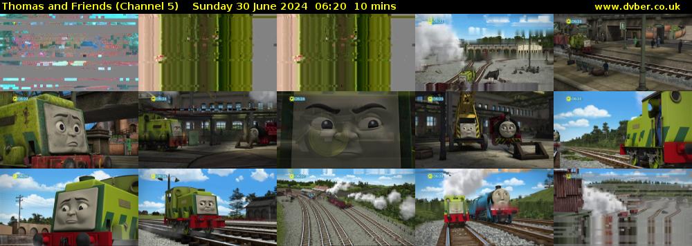 Thomas and Friends (Channel 5) Sunday 30 June 2024 06:20 - 06:30