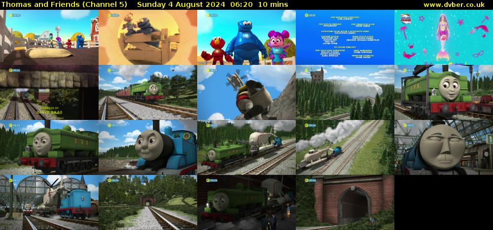 Thomas and Friends (Channel 5) Sunday 4 August 2024 06:20 - 06:30
