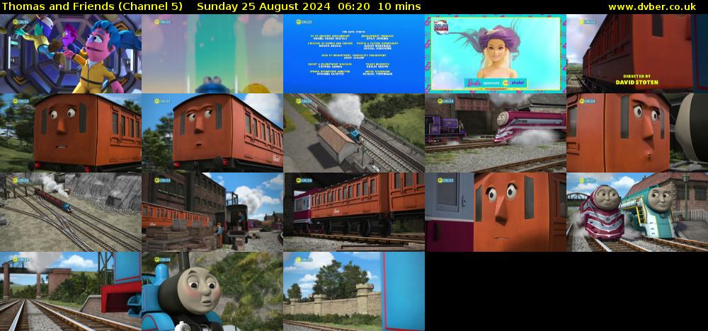 Thomas and Friends (Channel 5) Sunday 25 August 2024 06:20 - 06:30