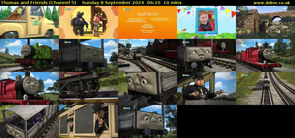 Thomas and Friends (Channel 5) Sunday 8 September 2024 06:20 - 06:30