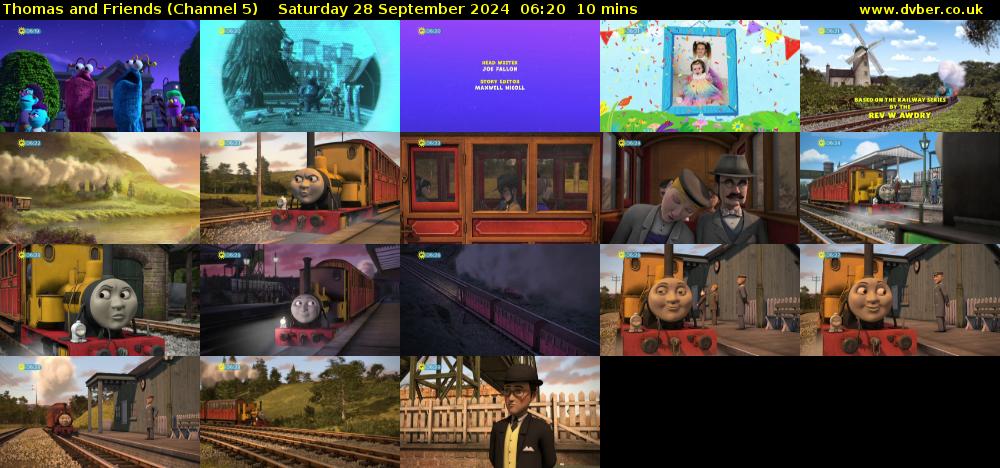 Thomas and Friends (Channel 5) Saturday 28 September 2024 06:20 - 06:30