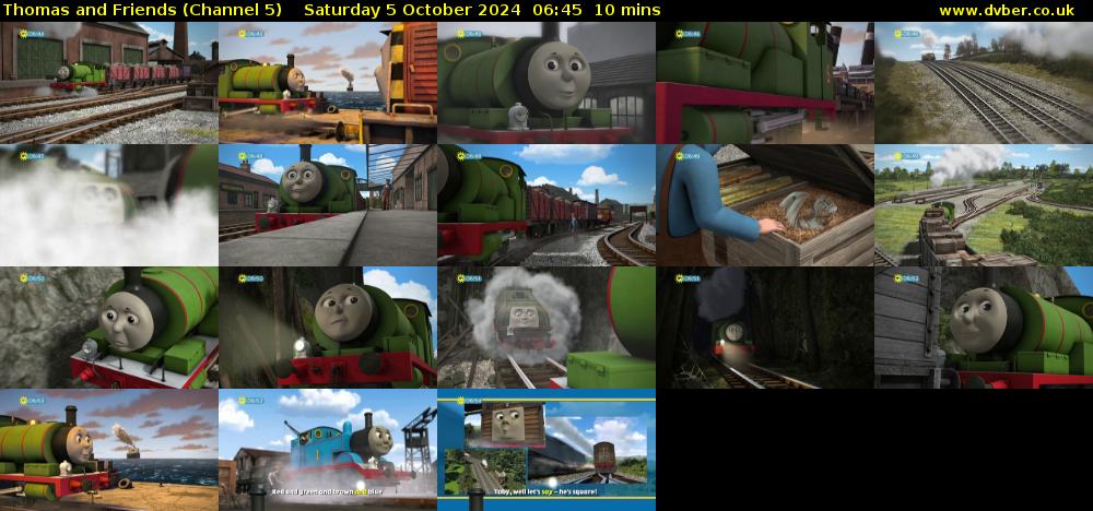 Thomas and Friends (Channel 5) Saturday 5 October 2024 06:45 - 06:55