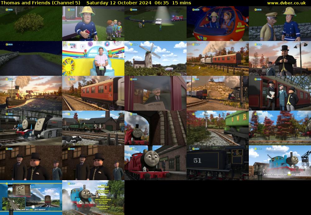 Thomas and Friends (Channel 5) Saturday 12 October 2024 06:35 - 06:50