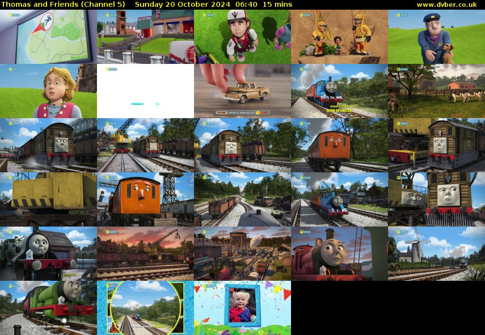 Thomas and Friends (Channel 5) Sunday 20 October 2024 06:40 - 06:55