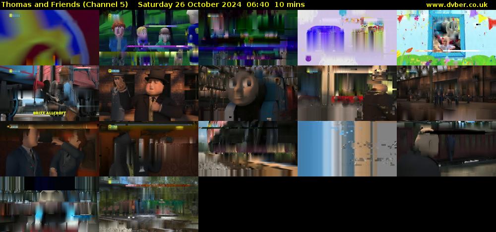 Thomas and Friends (Channel 5) Saturday 26 October 2024 06:40 - 06:50