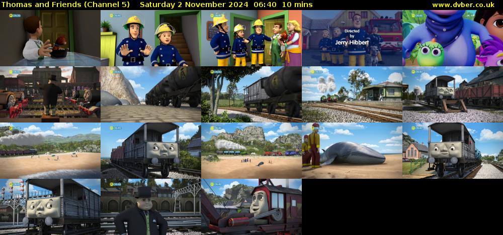 Thomas and Friends (Channel 5) Saturday 2 November 2024 06:40 - 06:50