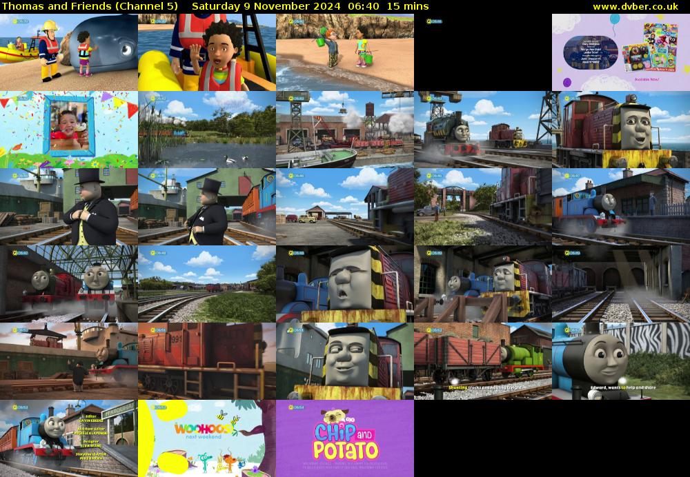 Thomas and Friends (Channel 5) Saturday 9 November 2024 06:40 - 06:55