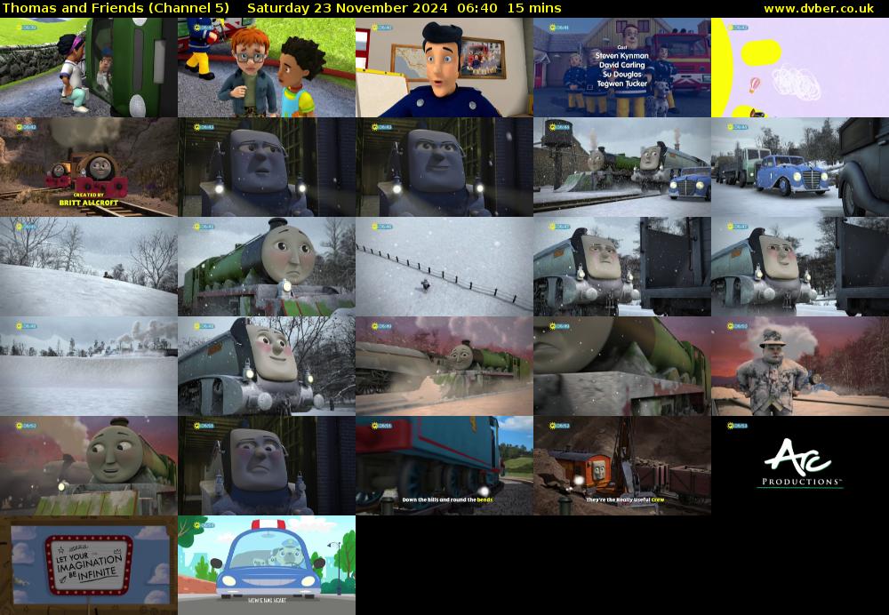 Thomas and Friends (Channel 5) Saturday 23 November 2024 06:40 - 06:55