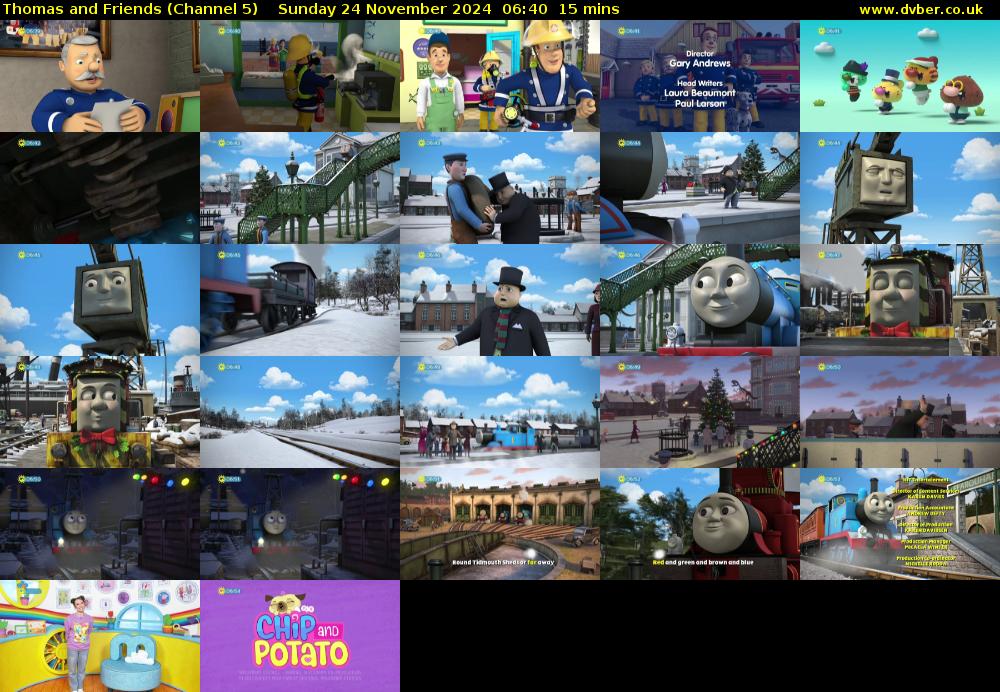 Thomas and Friends (Channel 5) Sunday 24 November 2024 06:40 - 06:55