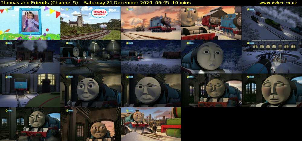 Thomas and Friends (Channel 5) Saturday 21 December 2024 06:45 - 06:55