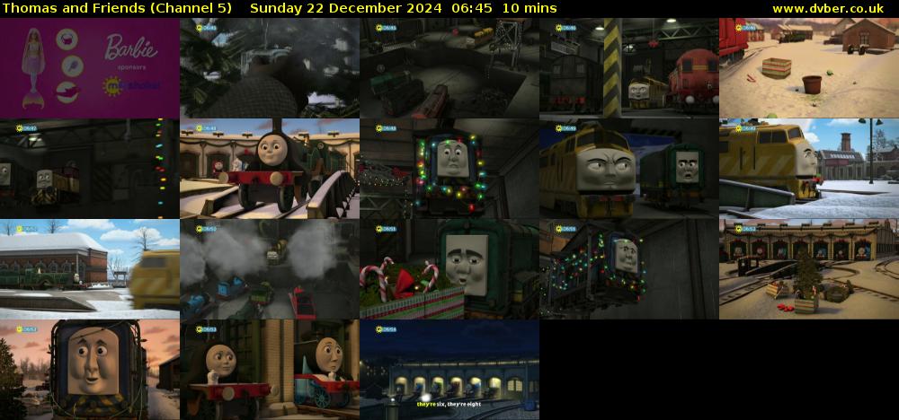 Thomas and Friends (Channel 5) Sunday 22 December 2024 06:45 - 06:55