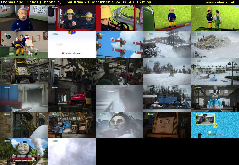 Thomas and Friends (Channel 5) Saturday 28 December 2024 06:40 - 06:55