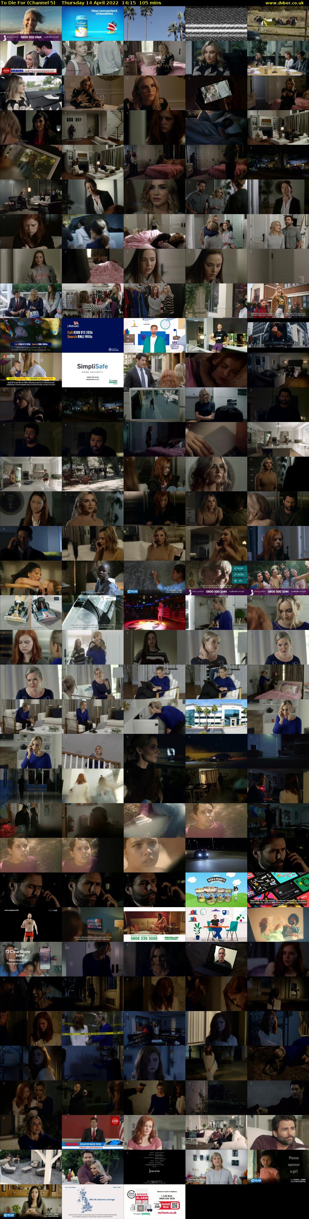 To Die For (Channel 5) Thursday 14 April 2022 14:15 - 16:00