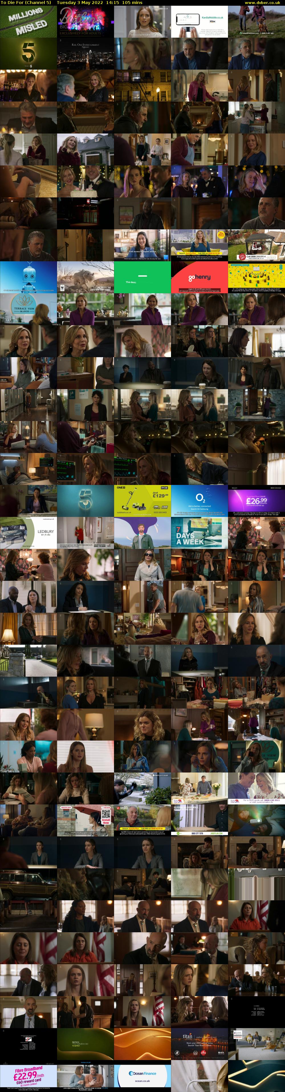 To Die For (Channel 5) Tuesday 3 May 2022 14:15 - 16:00