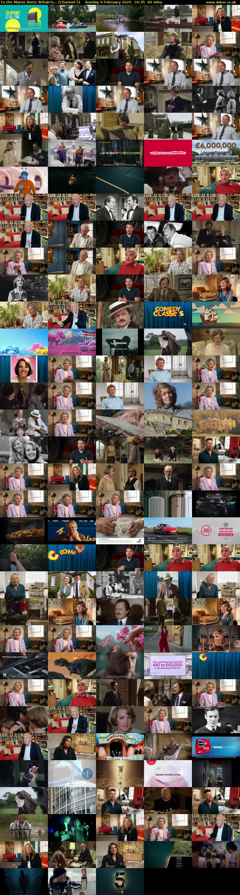 To the Manor Born: Britain's... (Channel 5) Sunday 9 February 2025 16:35 - 18:05