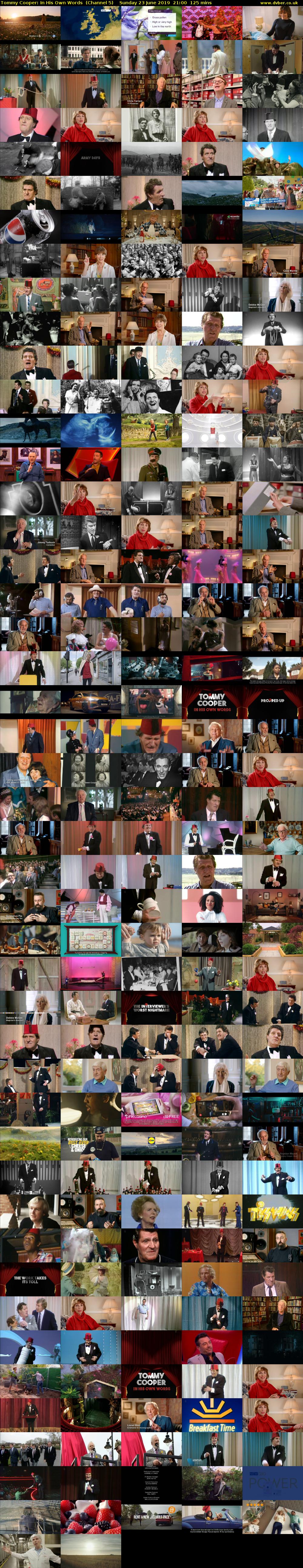 Tommy Cooper: In His Own Words  (Channel 5) Sunday 23 June 2019 21:00 - 23:05