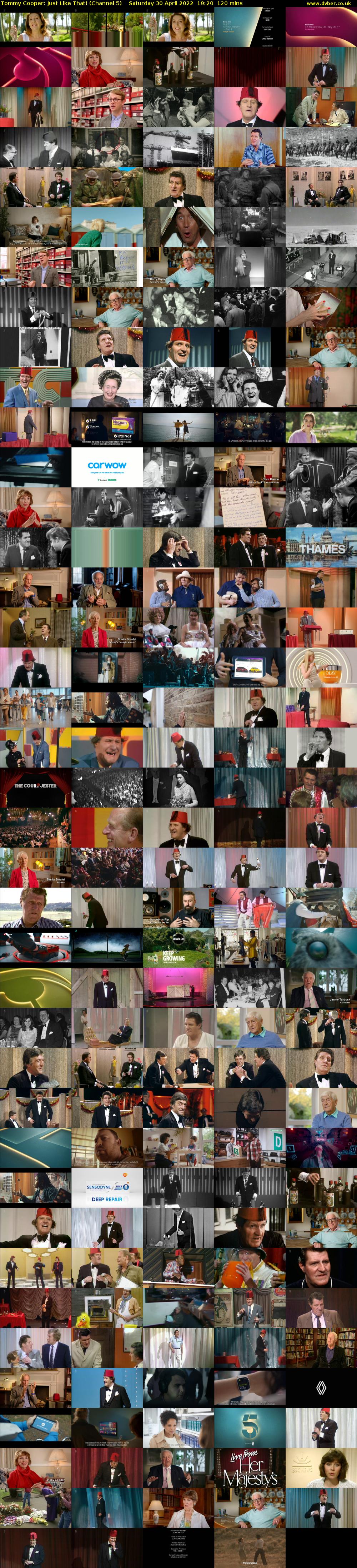 Tommy Cooper: Just Like That! (Channel 5) Saturday 30 April 2022 19:20 - 21:20