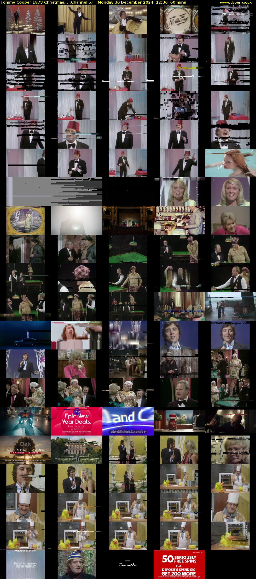Tommy Cooper 1973 Christmas... (Channel 5) Monday 30 December 2024 22:30 - 23:30