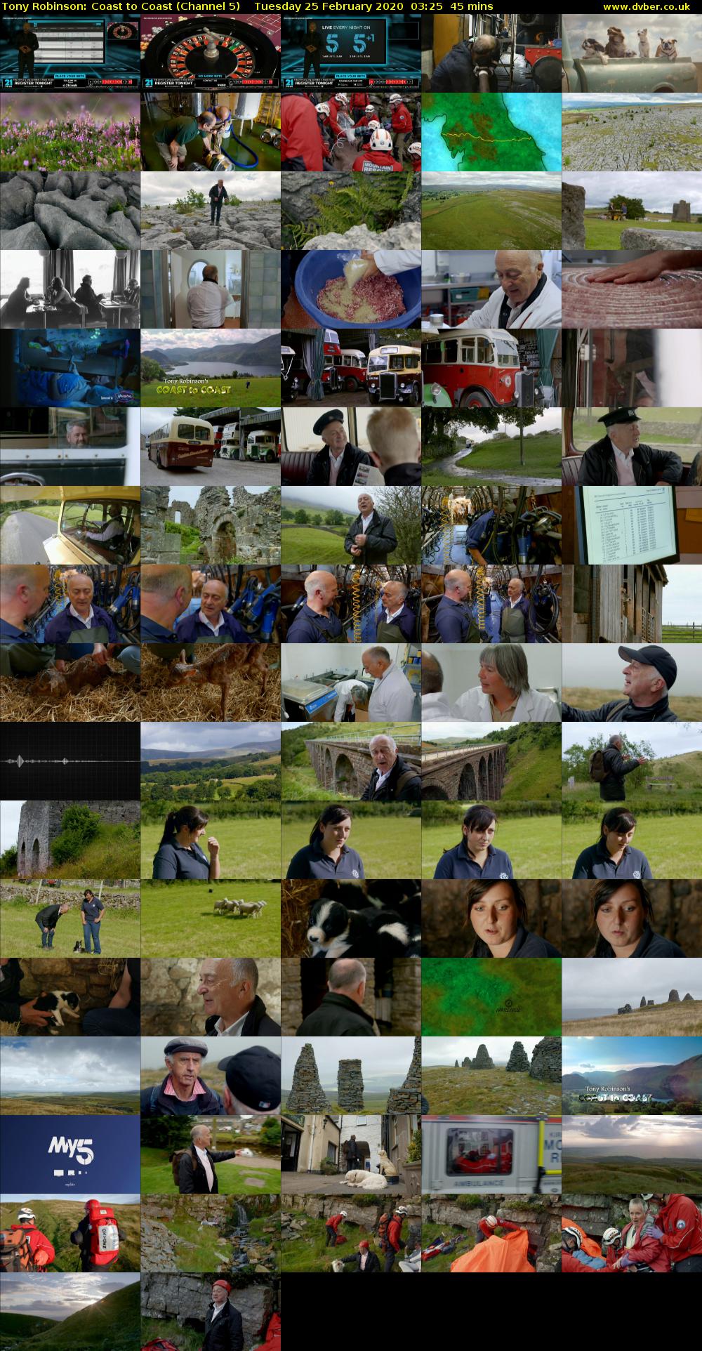 Tony Robinson: Coast to Coast (Channel 5) Tuesday 25 February 2020 03:25 - 04:10