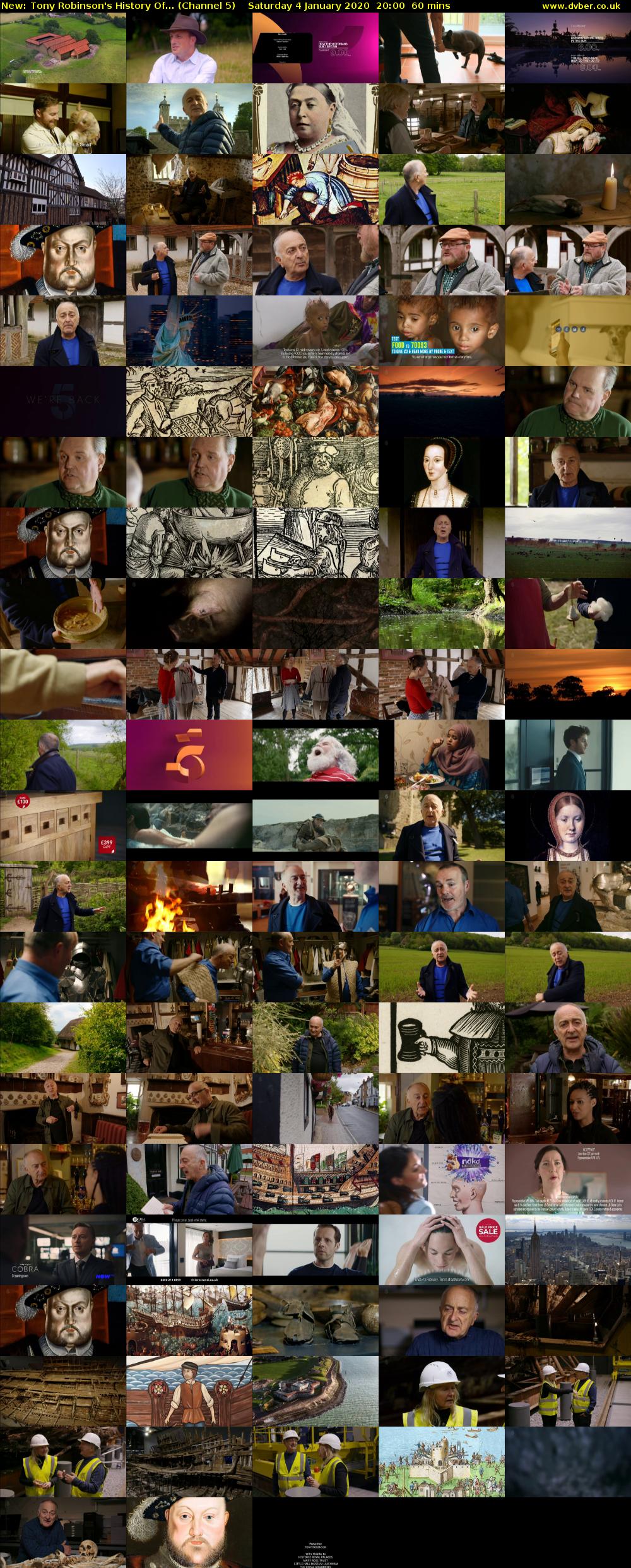 Tony Robinson's History Of... (Channel 5) Saturday 4 January 2020 20:00 - 21:00