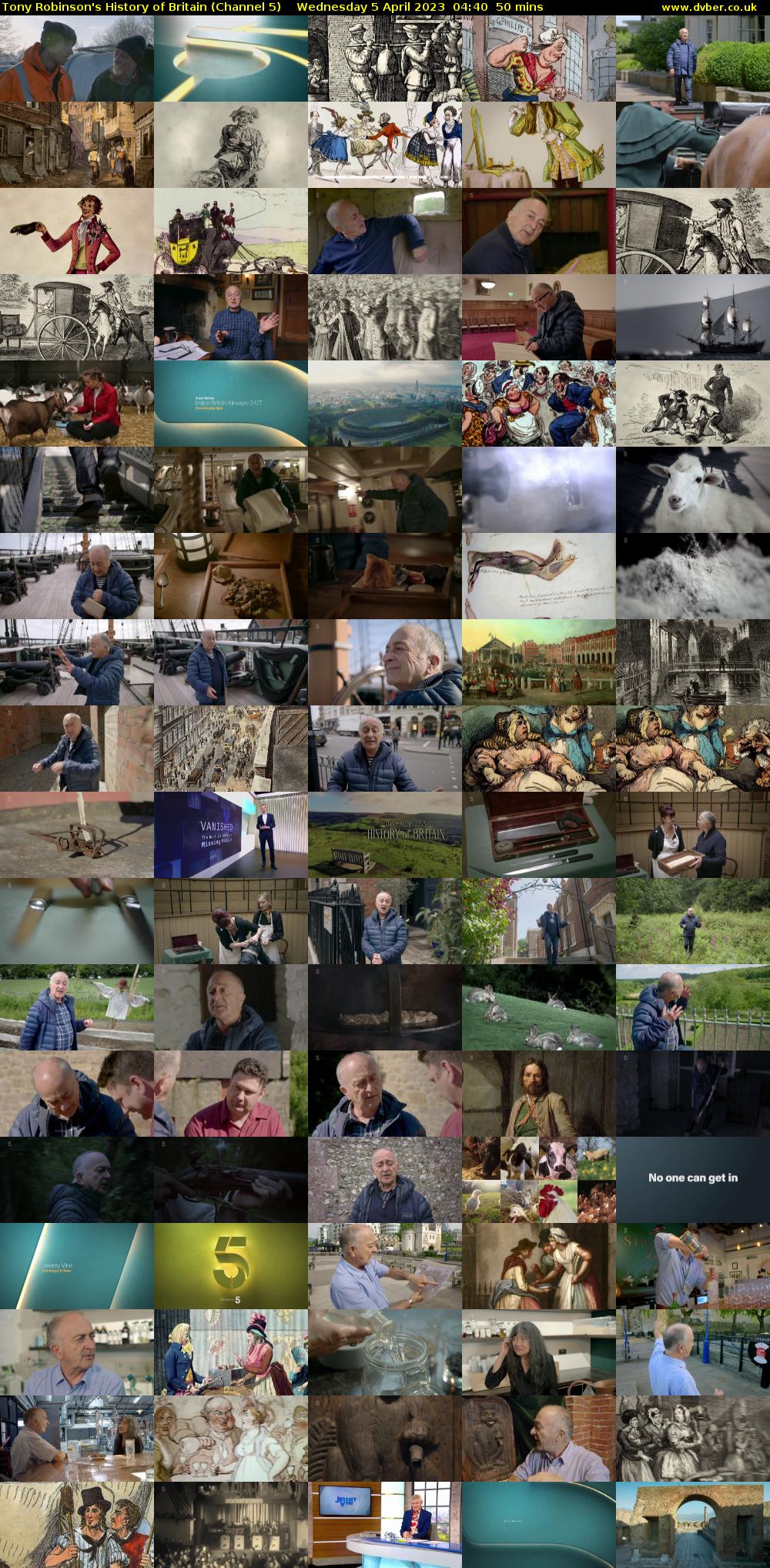 Tony Robinson's History of Britain (Channel 5) Wednesday 5 April 2023 04:40 - 05:30