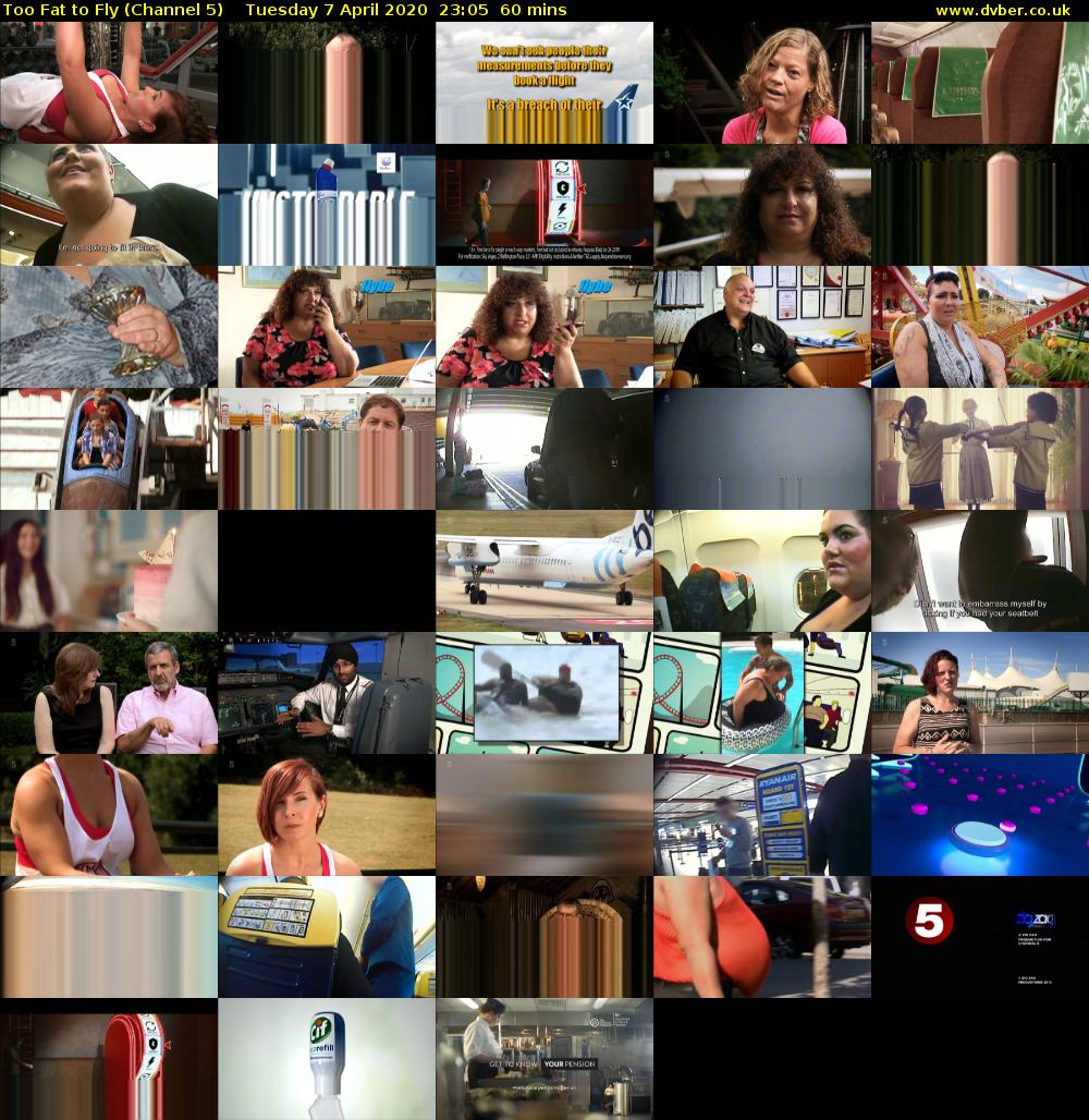Too Fat to Fly (Channel 5) Tuesday 7 April 2020 23:05 - 00:05