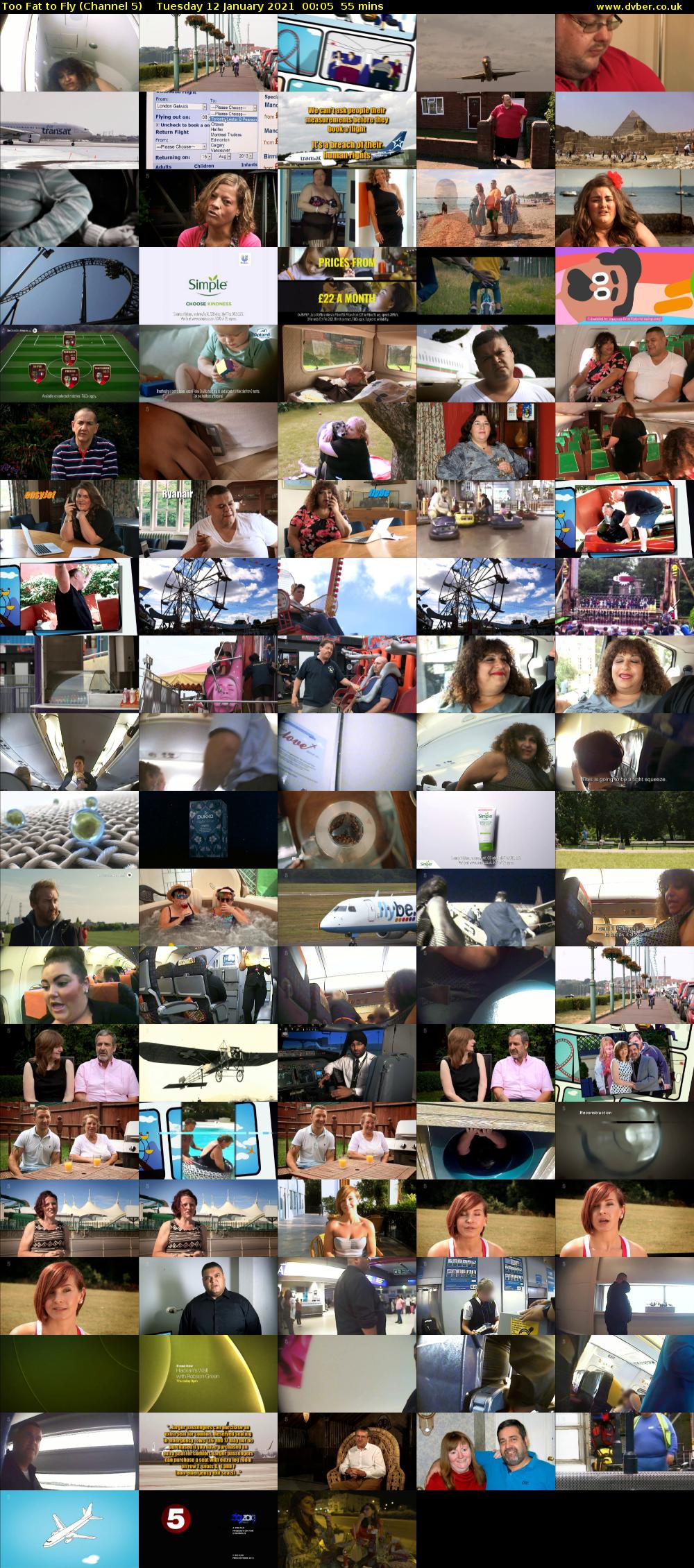 Too Fat to Fly (Channel 5) Tuesday 12 January 2021 00:05 - 01:00