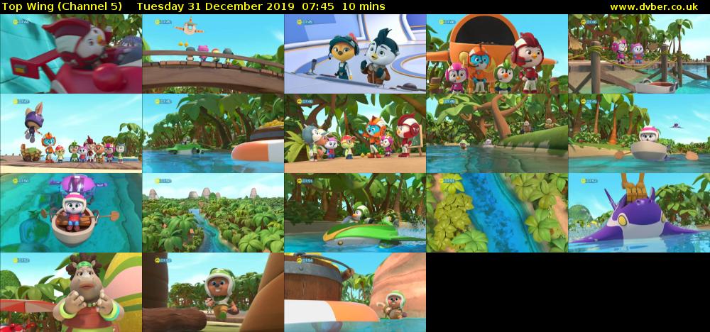 Top Wing (Channel 5) Tuesday 31 December 2019 07:45 - 07:55