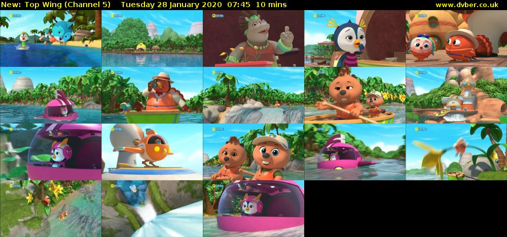 Top Wing (Channel 5) Tuesday 28 January 2020 07:45 - 07:55