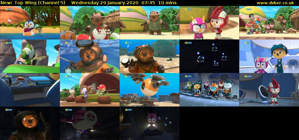 Top Wing (Channel 5) Wednesday 29 January 2020 07:45 - 07:55