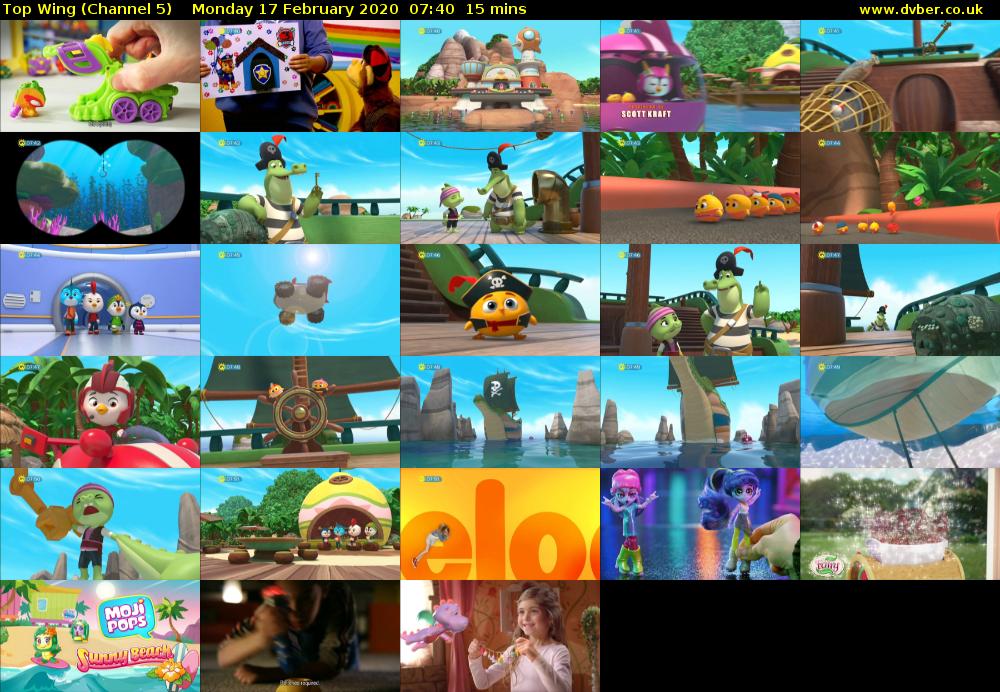 Top Wing (Channel 5) Monday 17 February 2020 07:40 - 07:55