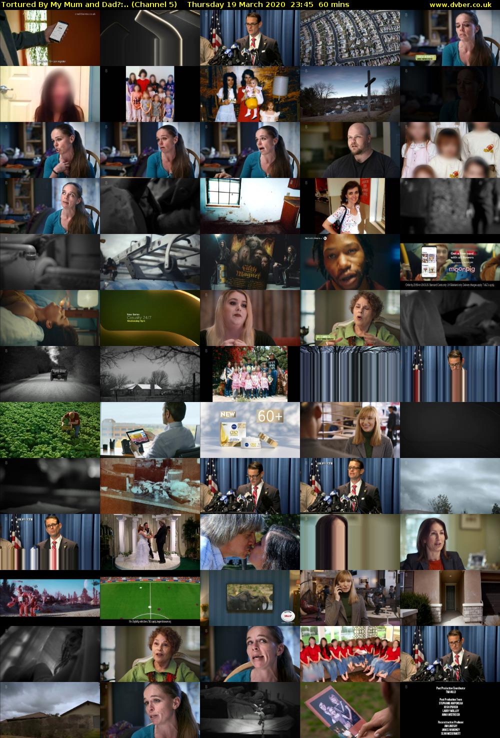 Tortured By My Mum and Dad?:.. (Channel 5) Thursday 19 March 2020 23:45 - 00:45