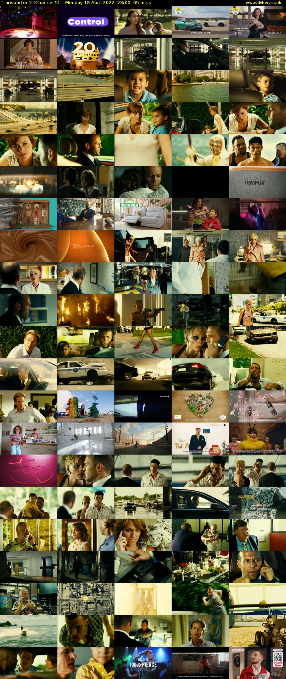 Transporter 2 (Channel 5) Monday 18 April 2022 23:00 - 00:05