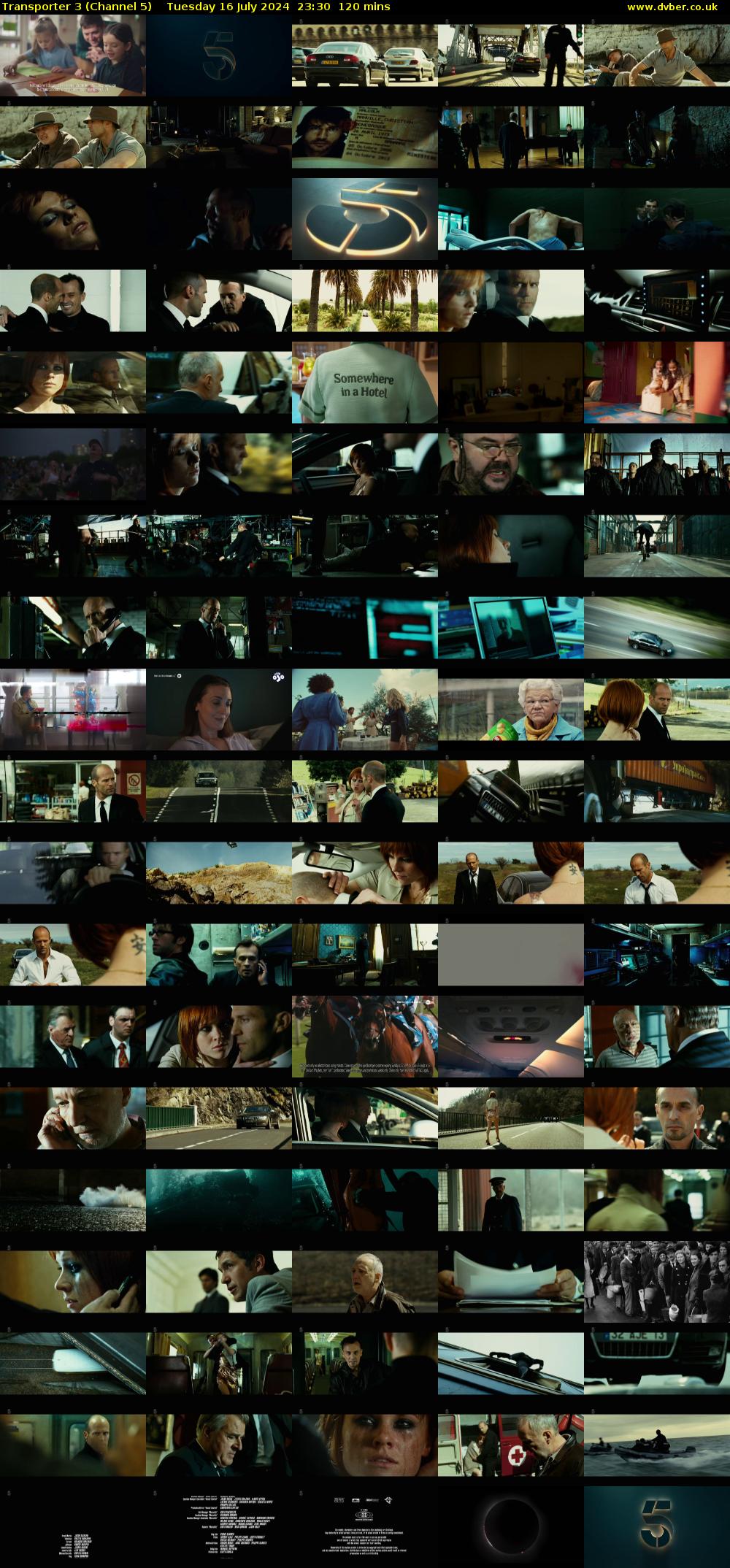 Transporter 3 (Channel 5) Tuesday 16 July 2024 23:30 - 01:30